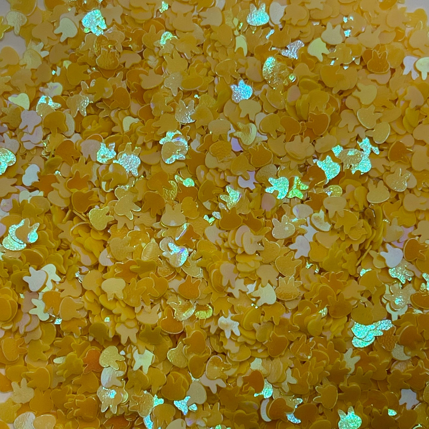 Yellow Bunny Shaped Glitter